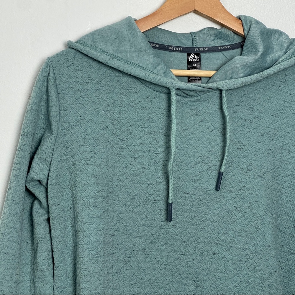 RBX Women’s Heather Greenish Blue Textured Light Hoodie
